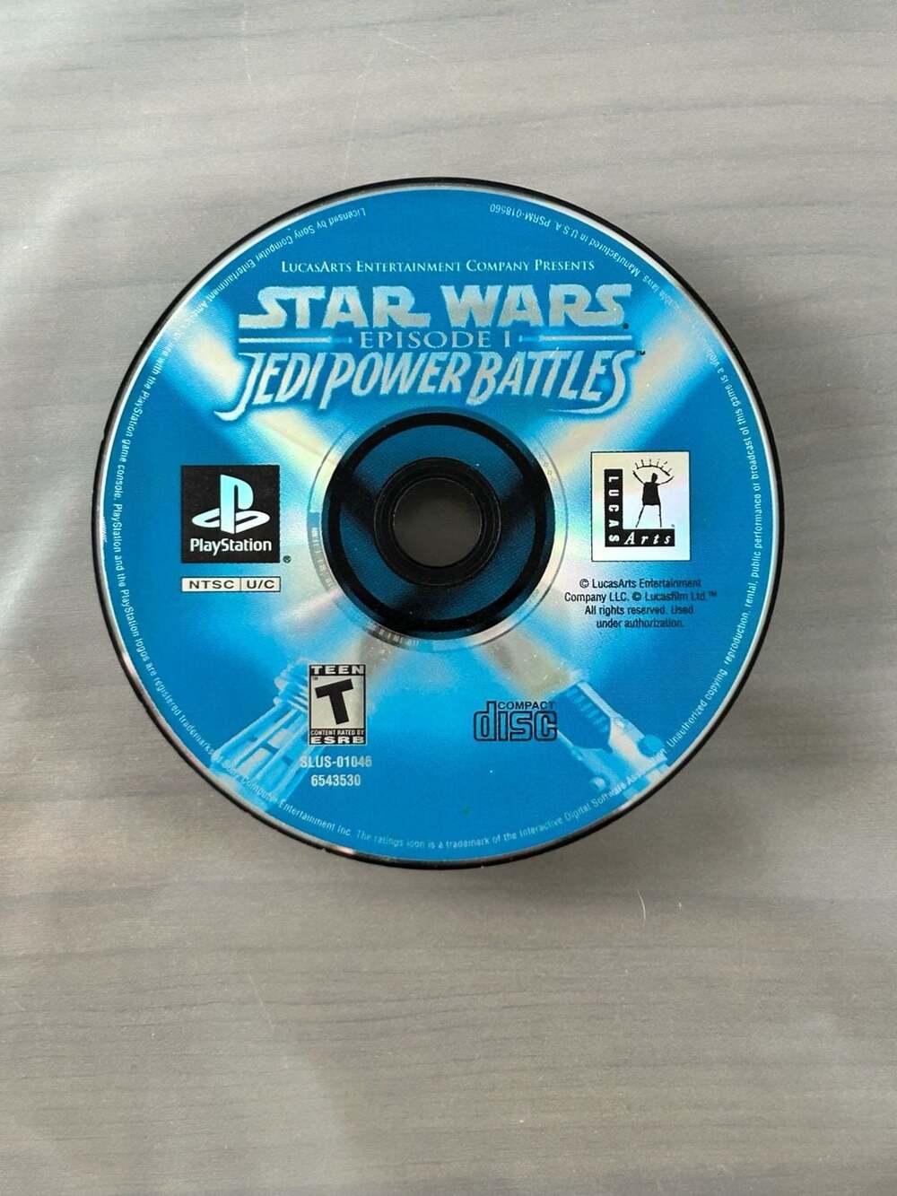 Star Wars Jedi Power Battles PS1 PlayStation 1 SLUS-01046 Disc Only Untested